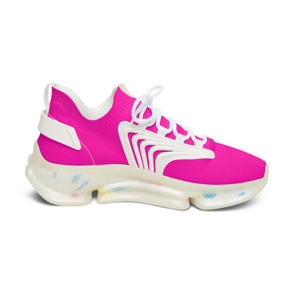 Pink and white sneaker on a white background